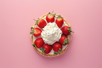 pancake with strawberries and cream