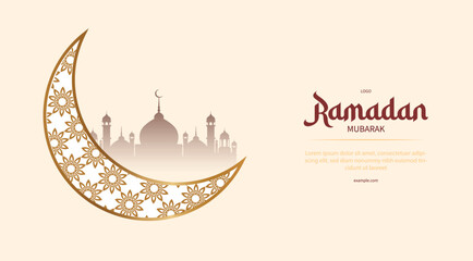 Vector illustration Ramadan Wishing Arabic shining lamps editable post banner template 