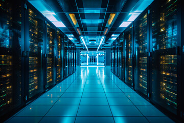 Internet communication and network technology concept. Technological equipment