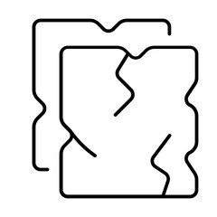 Thorn paper icon with thin line style