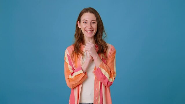 Surprised woman reacts to unexpected news from interlocutor