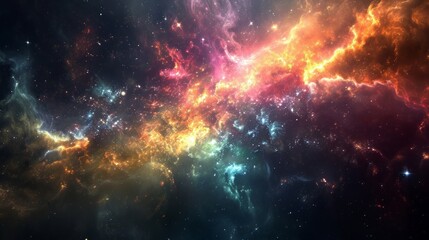 Obraz premium Space-themed event background, cosmic visuals, stars, and galactic elements, ideal for science or astronomy-related content Generative AI