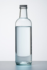 a bottle of water on white background