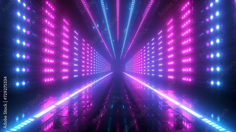 Leinwandbilder techno rave-themed background with pulsating strobe lights, laser beams, and high-energy visuals, su