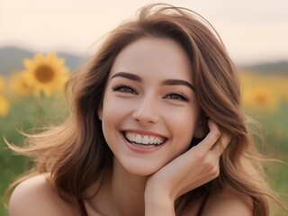 Radiant Smiles, Capturing Joyful Emotions in Beautiful Young Woman,Happy young girl with a beautiful smile on the face, the Emotions of the people, Beautiful young woman, Happy young lady, Happy woman