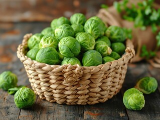 raw Brussels sprouts in a bowl