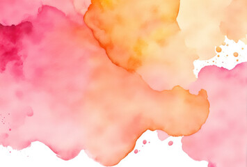 Warm Pink and Gold Watercolor Layers