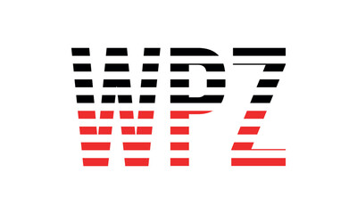 WPZ three initial letter iconic line negative space minimal logo design vector template. monogram, abstract, wordmark, business, typography, minimalist, brand, company, flat, modern, unique, simple