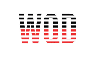 WQD three initial letter iconic line negative space minimal logo design vector template. monogram, abstract, wordmark, business, typography, minimalist, brand, company, flat, modern, unique, simple