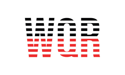 WQR three initial letter iconic line negative space minimal logo design vector template. monogram, abstract, wordmark, business, typography, minimalist, brand, company, flat, modern, unique, simple