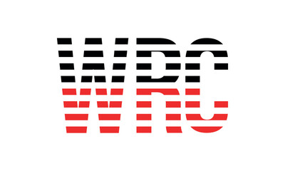 WRC three initial letter iconic line negative space minimal logo design vector template. monogram, abstract, wordmark, business, typography, minimalist, brand, company, flat, modern, unique, simple