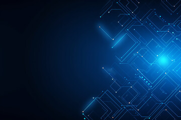 Obraz premium Abstract technology digital line electronic network data innovation concept background.