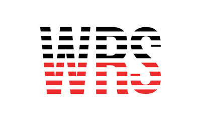 WRS three initial letter iconic line negative space minimal logo design vector template. monogram, abstract, wordmark, business, typography, minimalist, brand, company, flat, modern, unique, simple