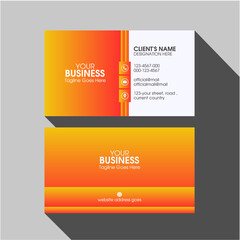 Gradient business card template. Vector modern business card templates. Creative corporate visiting card design. Elegant visiting card layout. 