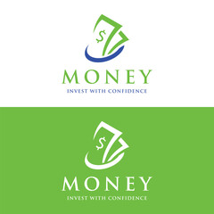 Unique cash and coins abstract logo template design.Business, payment, finance logo.