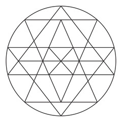 Sacred geometry vector design element. Alchemy, religion, philosophy, spirituality, hipster symbols and elements. Vector illustration