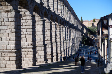 The aqueduct of Segovia, Castilla y León. Spain