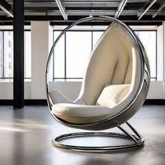 Pod chair in room 