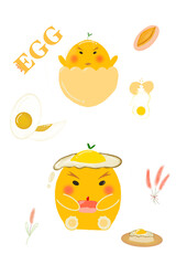 eggs and chickens