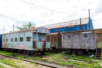 Fototapeta na wymiar old train in the countryside