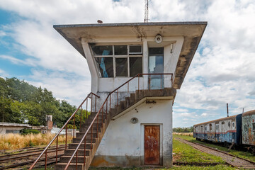 old abandoned building by the railway