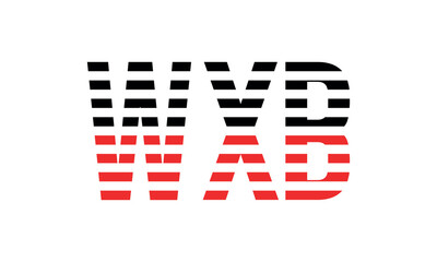 WXB three initial letter iconic line negative space minimal logo design vector template. monogram, abstract, wordmark, business, typography, minimalist, brand, company, flat, modern, unique, simple