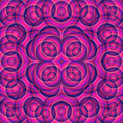 Abstract background in the form of a geometric pattern of blue and pink circles