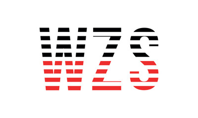 WZS three initial letter iconic line negative space minimal logo design vector template. monogram, abstract, wordmark, business, typography, minimalist, brand, company, flat, modern, unique, simple