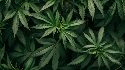 close-up leaf medical marijuana (hemp, cannabis)  background.