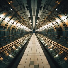 Hallway Tunnel Corridor metro