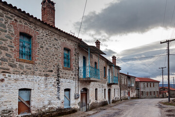 Agios Germanos, a picturesque, traditional village full of old stone built houses, situated near...