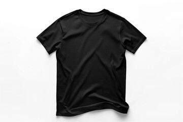 Black T shirt mockup isloated in white background