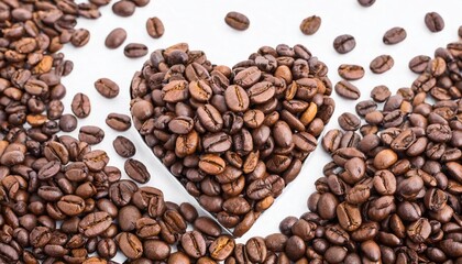 Fototapeta premium coffee beans in the shape of a heart