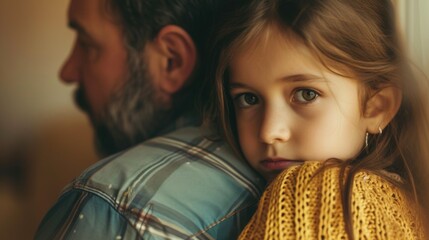 Father and Daughter Close Moment. Global Day of Parents