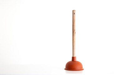 Toilet plunger isolated on white, no people