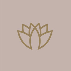  Lotus flower icon beauty vector illustration. - Nature symbol design template.