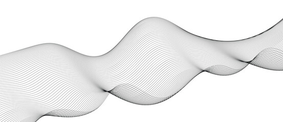curved wavy lines tech futuristic motion background. Abstract wave element for design. Wave with lines created using blend tool. Curved wavy line png	