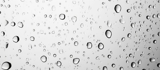 Abstract design overlay wallpaper featuring water drops on glass with a white background.
