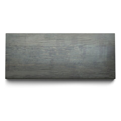 Realistic grey wooden block isolated on transparent background.fit element for scenes project.