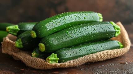 zucchini on a table