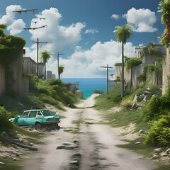 car on the road Generative AI