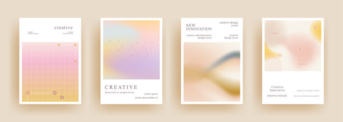 Abstract gradient poster template. Mesh gradient background design. Trendy front page design for Banner, Poster, Flyer, Invitation and Annual Report