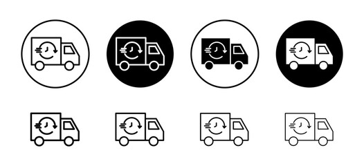 Express delivery vector icon set collection. Express delivery Outline flat Icon.