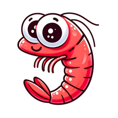 Shrimp cute - transparent background