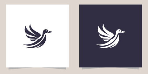 duck logo design vector