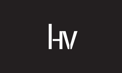 HV, VH , V , H , Abstract Letters Logo Monogram