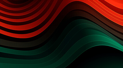 abstract  red and green  waves background