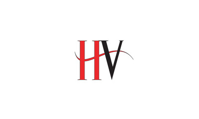 HV, VH , V , H , Abstract Letters Logo Monogram