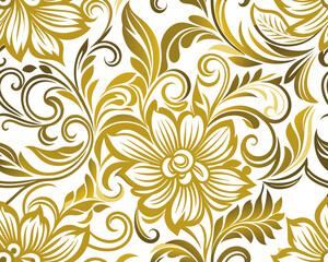Fototapeta na wymiar vector white floral abstract organic patterns seamless pattern