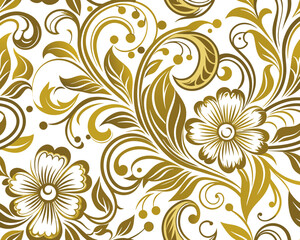 vector white floral abstract organic patterns seamless pattern